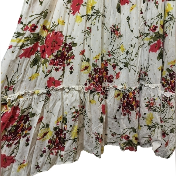 (1551) Lane Bryant Convertible Puff-Sleeve Tiered Midi Dress Plus Size 26 - Picture 8 of 12